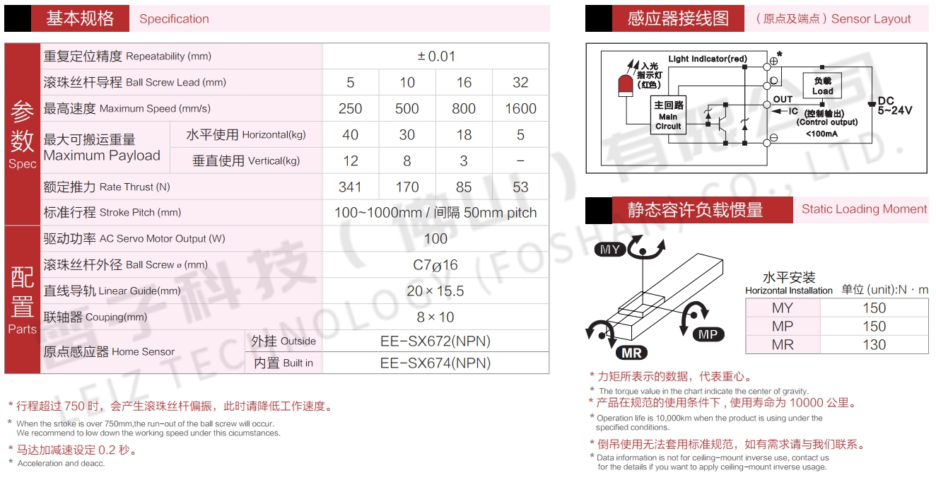 丝杆直线模组