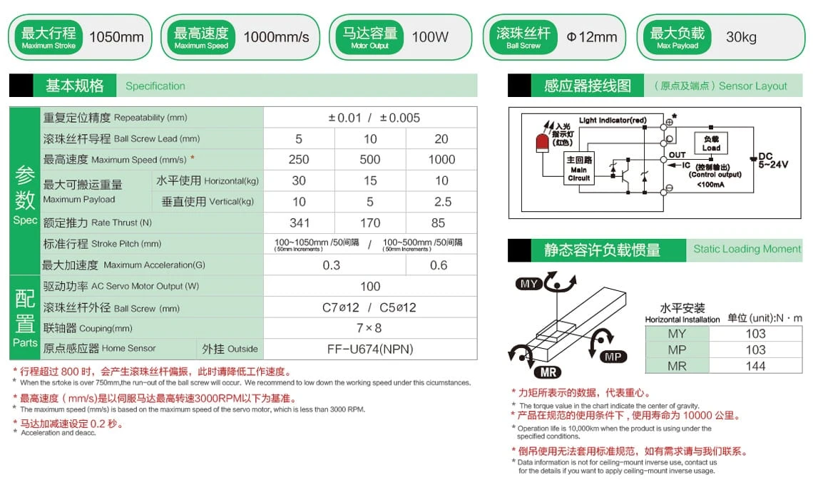 全封闭丝杆模组DEH50