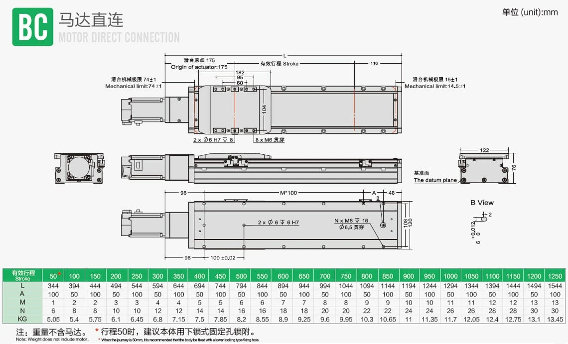 全封闭丝杆模组DEH120